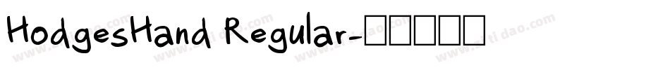 HodgesHand Regular字体转换